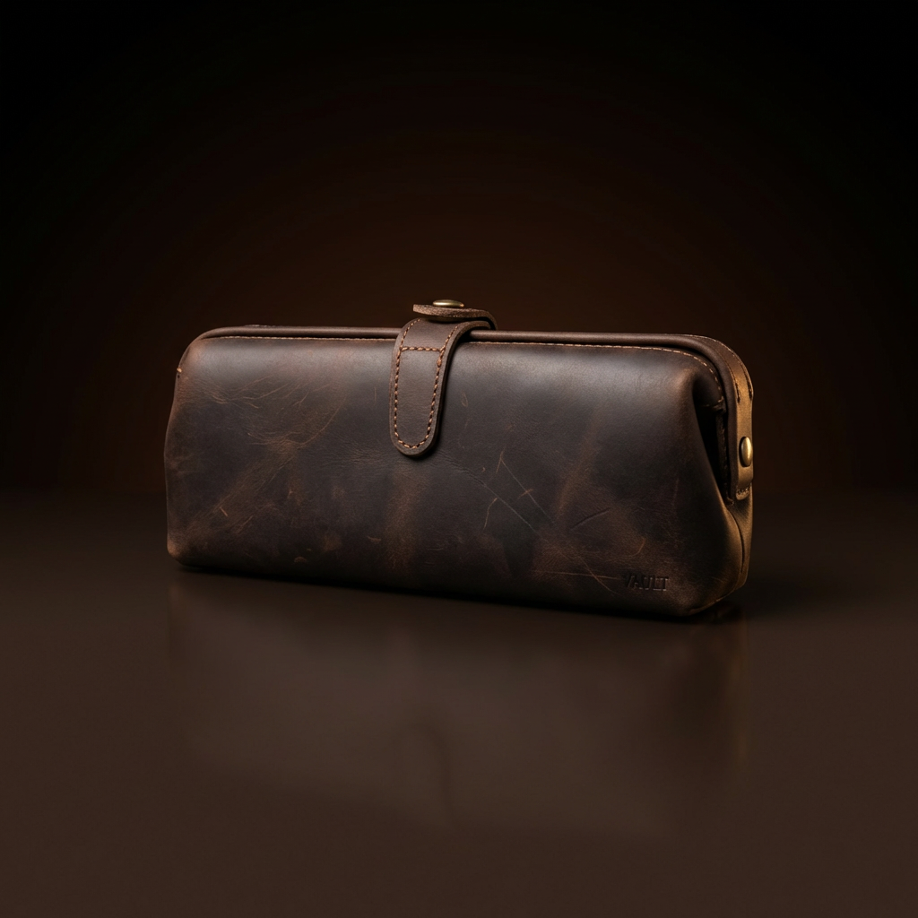Travel Leather Set - Coffee