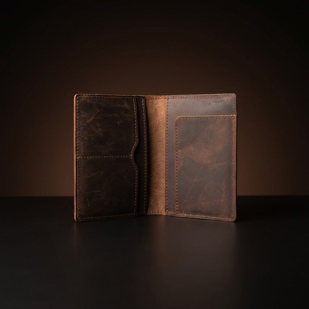 Travel Leather Set - Coffee