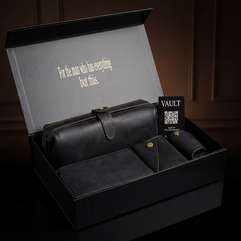 Travel Leather Set - Black