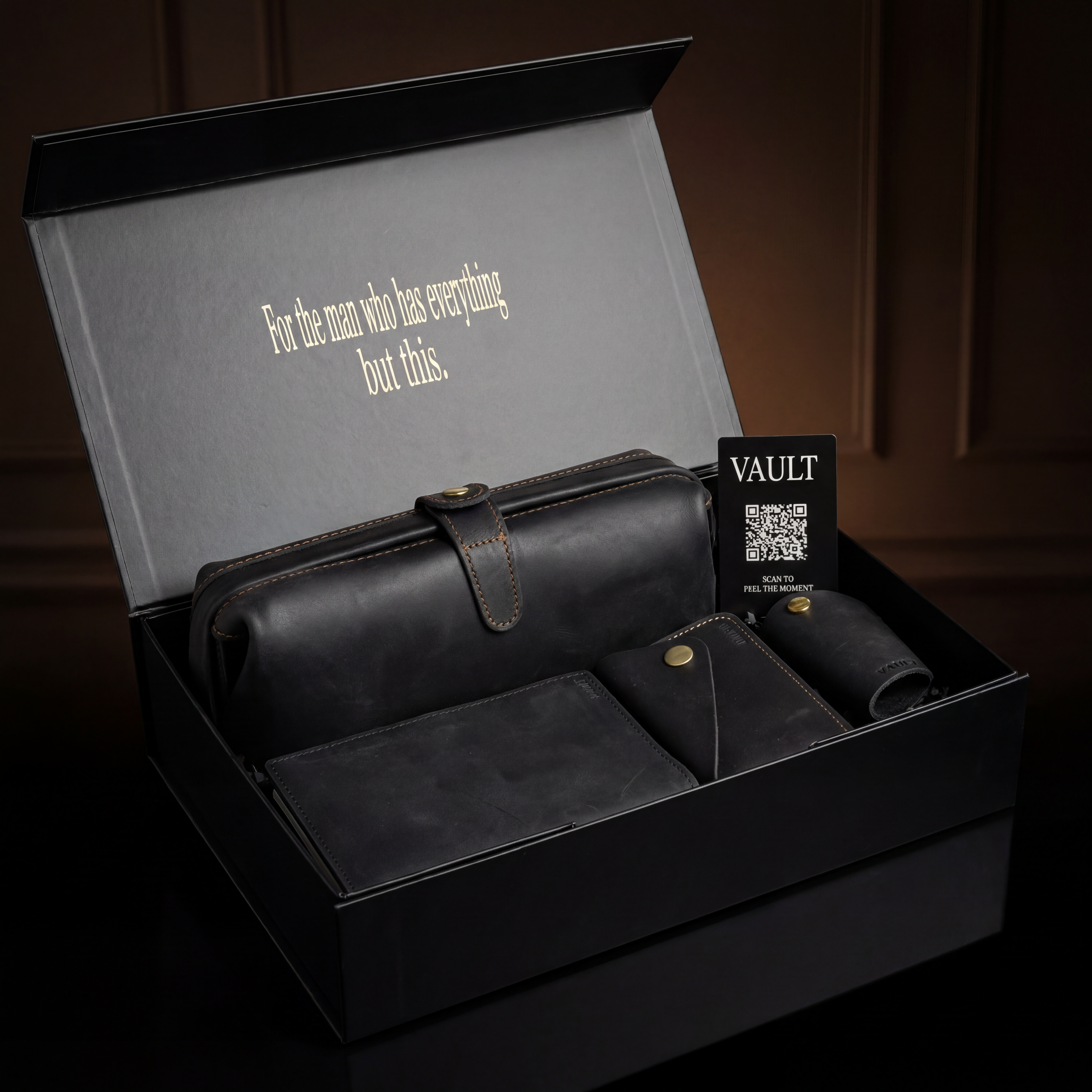Travel Leather Set - Black